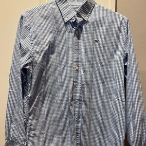 Vineyard Vines Boys size 16-18, plaid, blue & white, 100% cotton